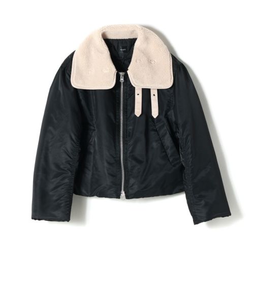 ナイロンツイル×シープボアフライトブルゾン