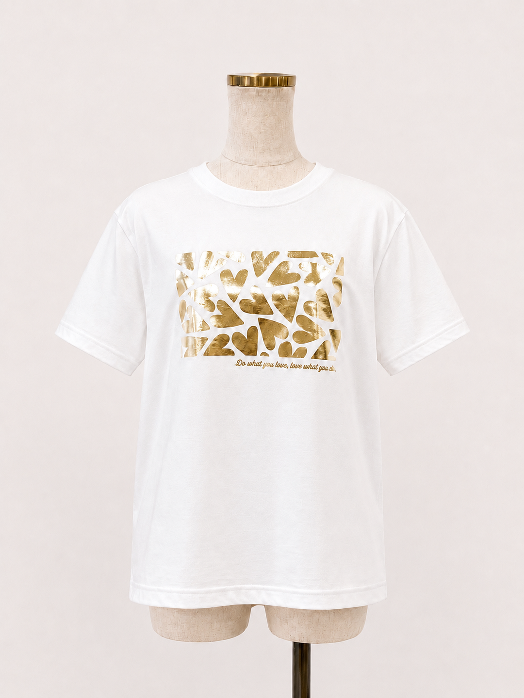 メニーハート箔プリントTシャツ