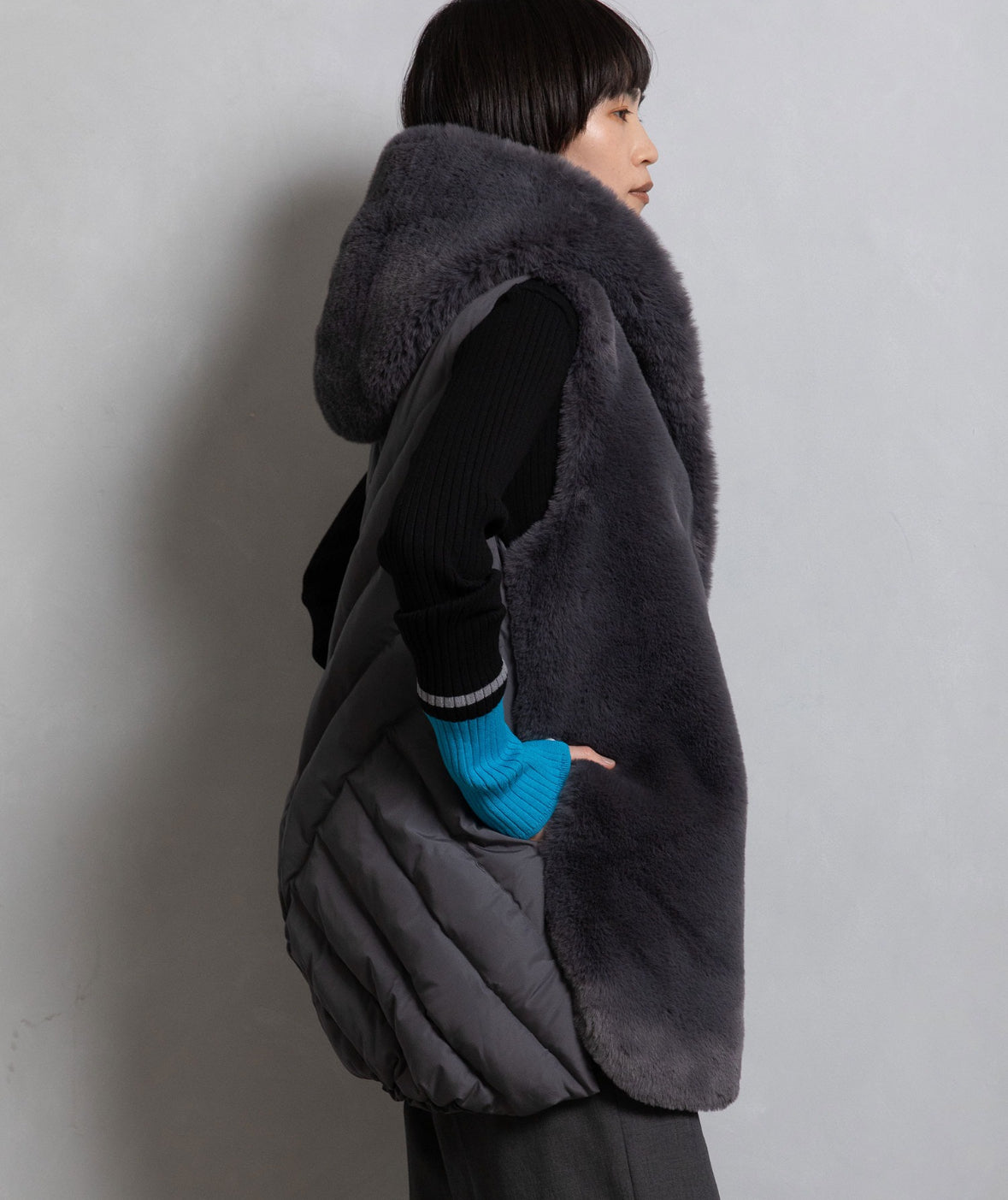 はなすけ☆☆TODAYFUL☆フーディキルティングダウンベスト トゥデイフル☆フーディーキルティングベスト