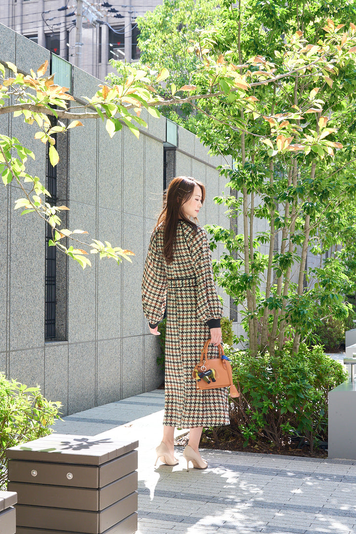 チェックワンピース