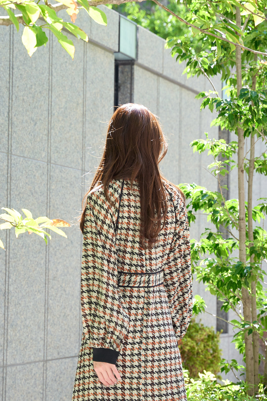 チェックワンピース