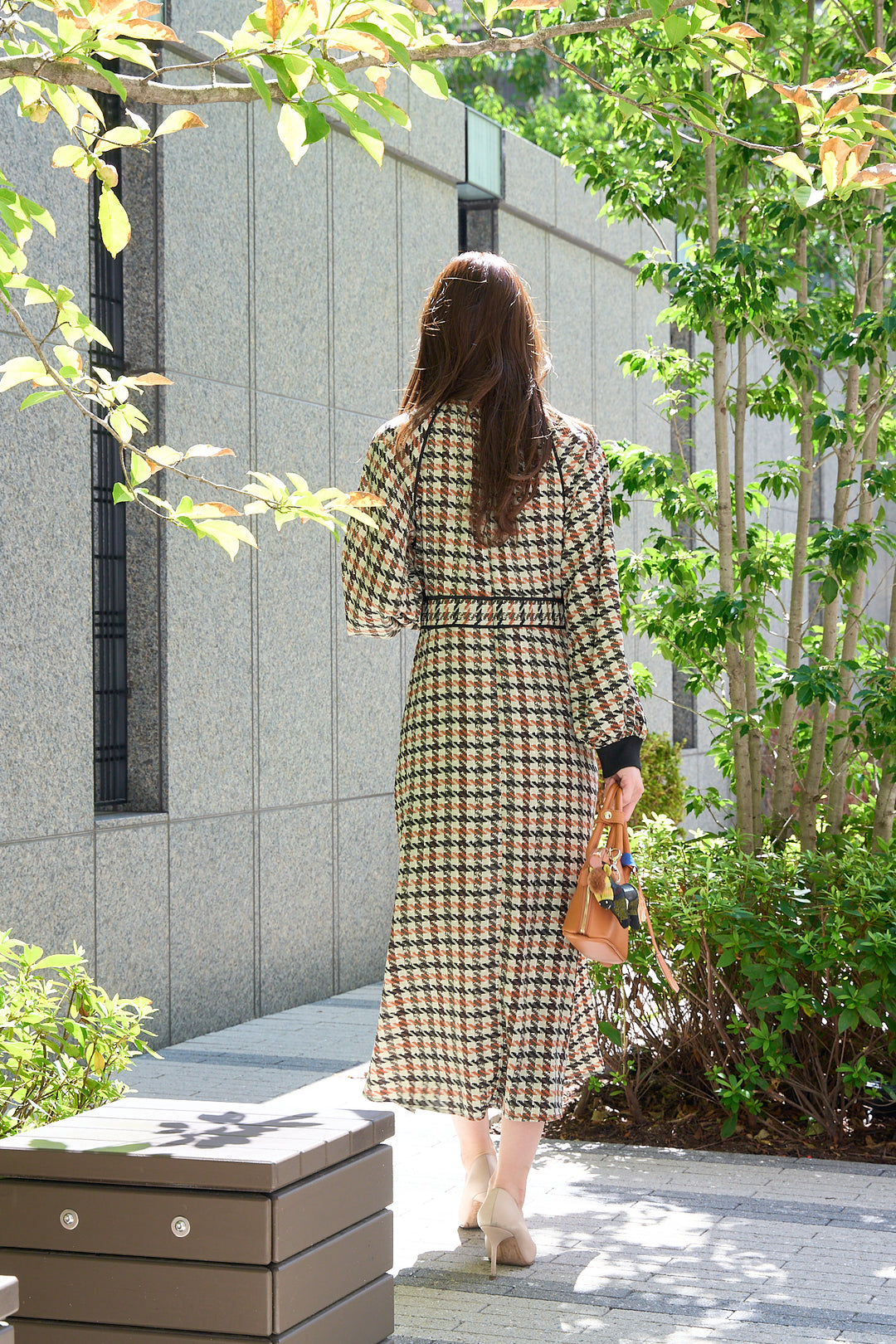 チェックワンピース