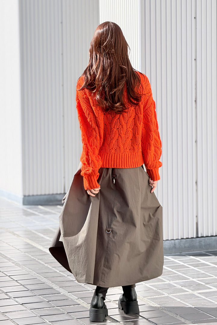 ハイネックざっくりニット