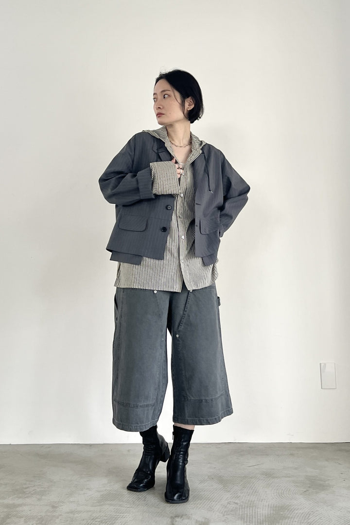 ダブルニーバミューダデニムパンツ