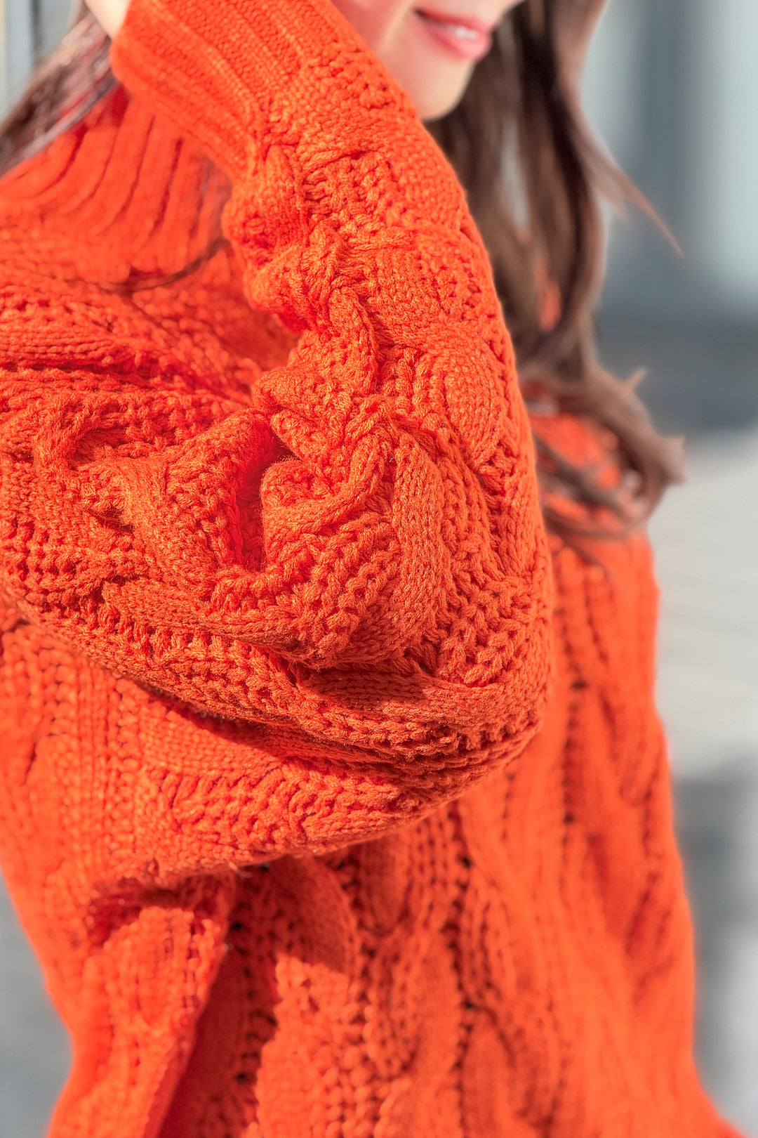 ハイネックざっくりニット