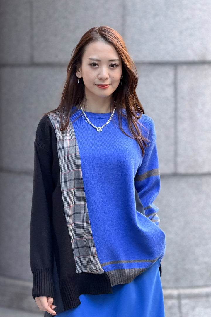 スイッチングニットプルオーバー