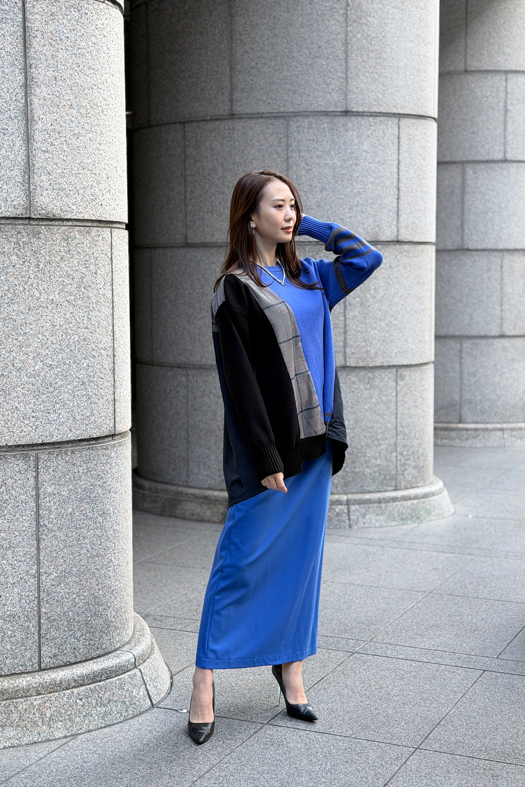 スイッチングニットプルオーバー