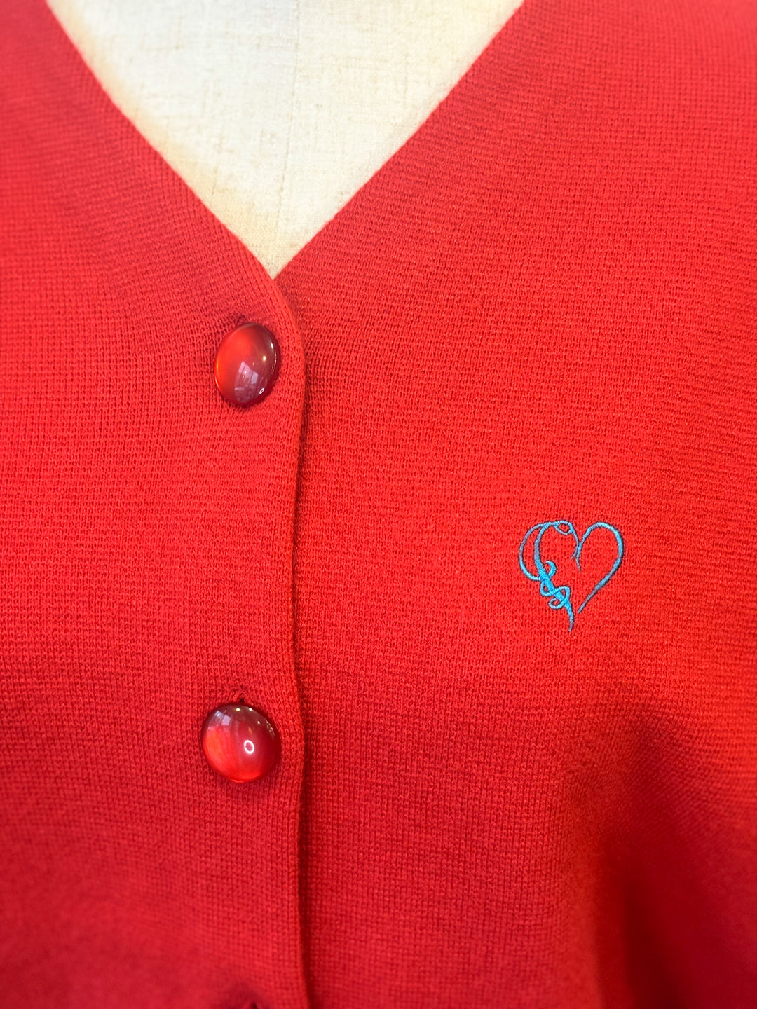 ハート刺繍カーディガン