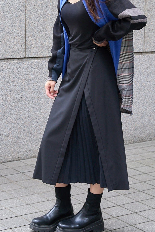 日本製ラップ風ミディスカート