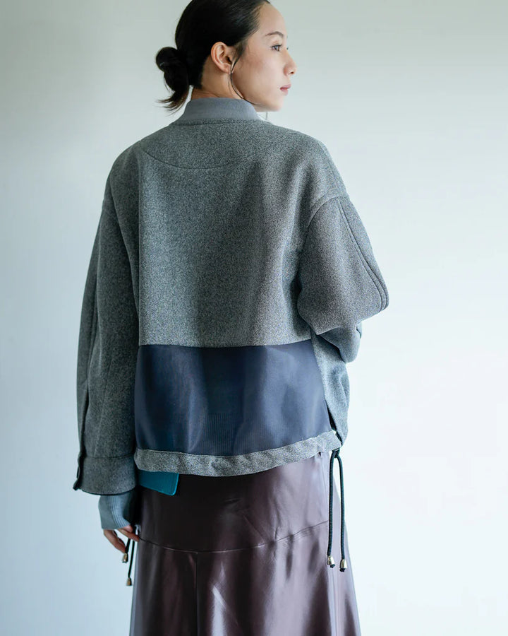 シアーニットダンボールブルゾン