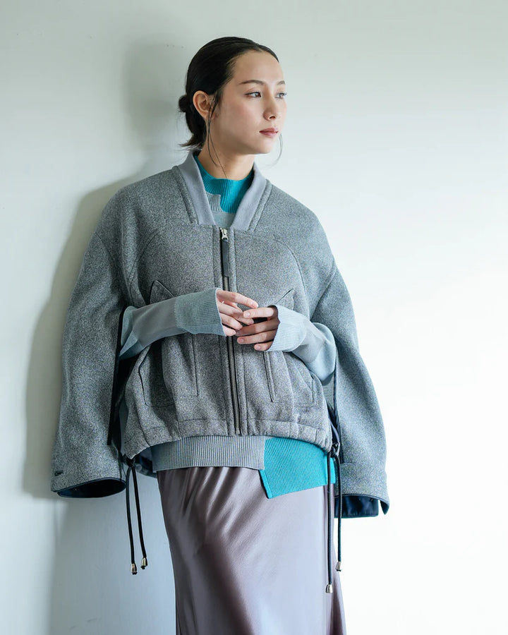 シアーニットダンボールブルゾン