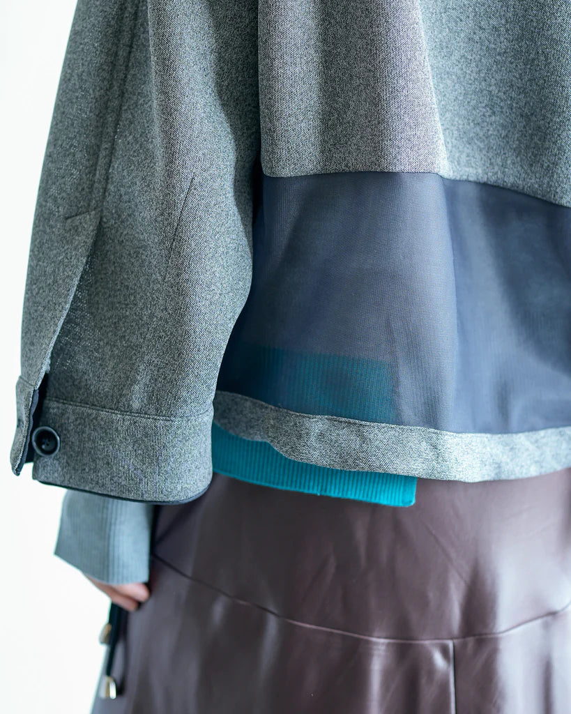 シアーニットダンボールブルゾン