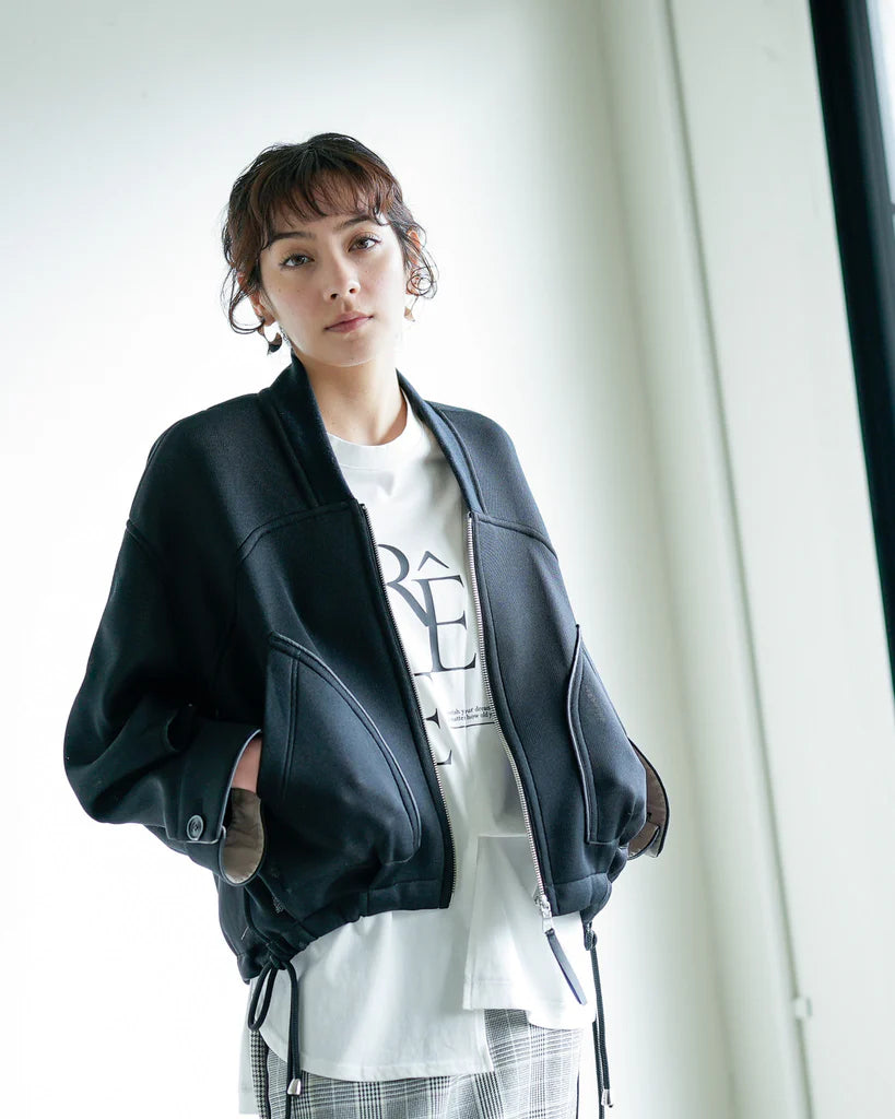 シアーニットダンボールブルゾン