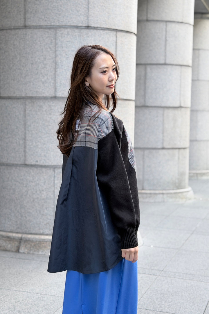 スイッチングニットプルオーバー