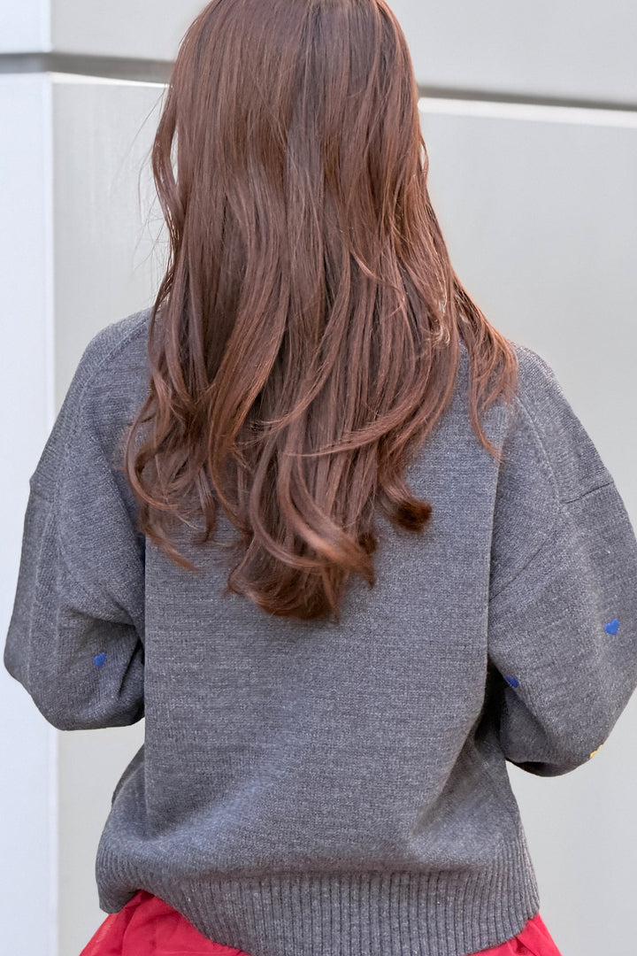 カラフルハートニット