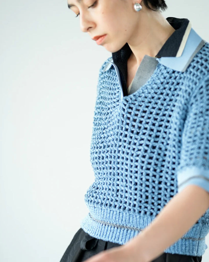 フィッシュネットニットポロ