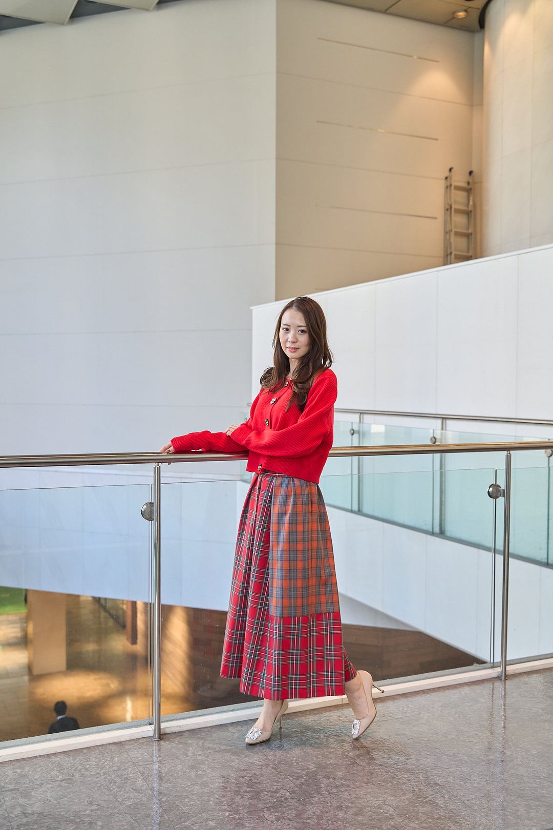 チェックスカート