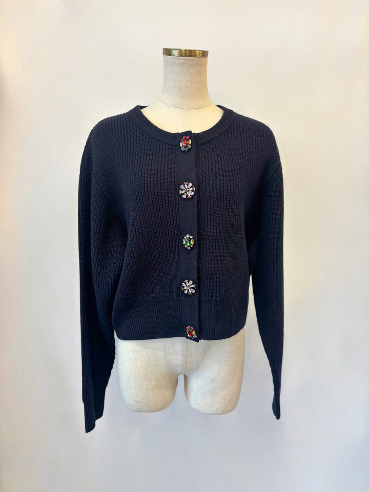 ビジューボタンカーディガン