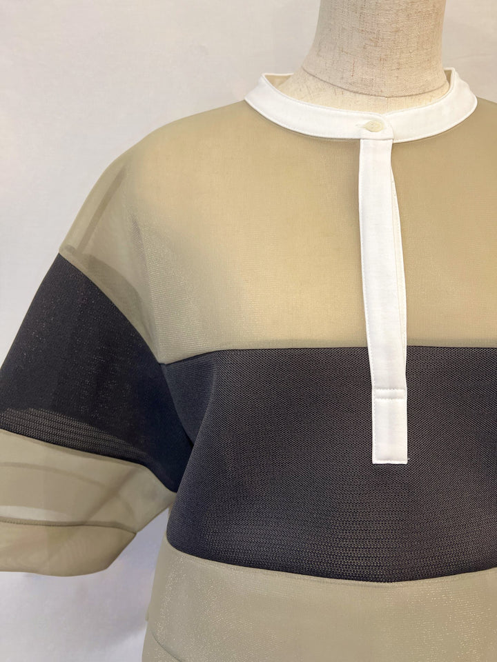 生地アップ：ボンディングメッシュ素材の質感拡大