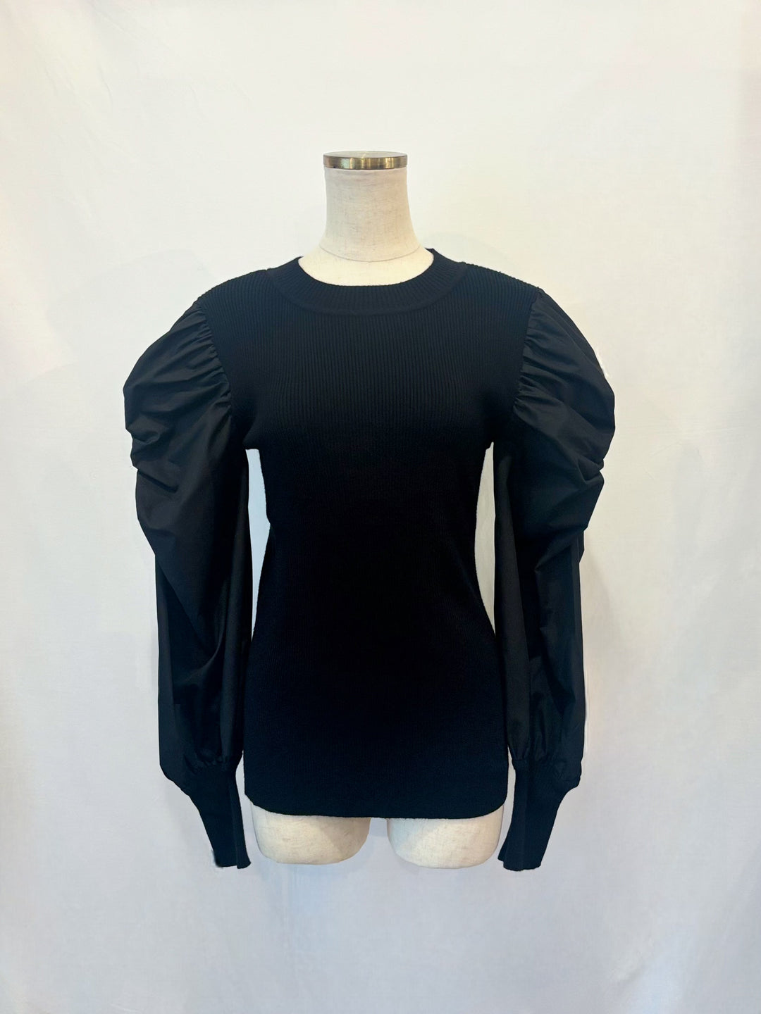 パワショル切替ニットトップス