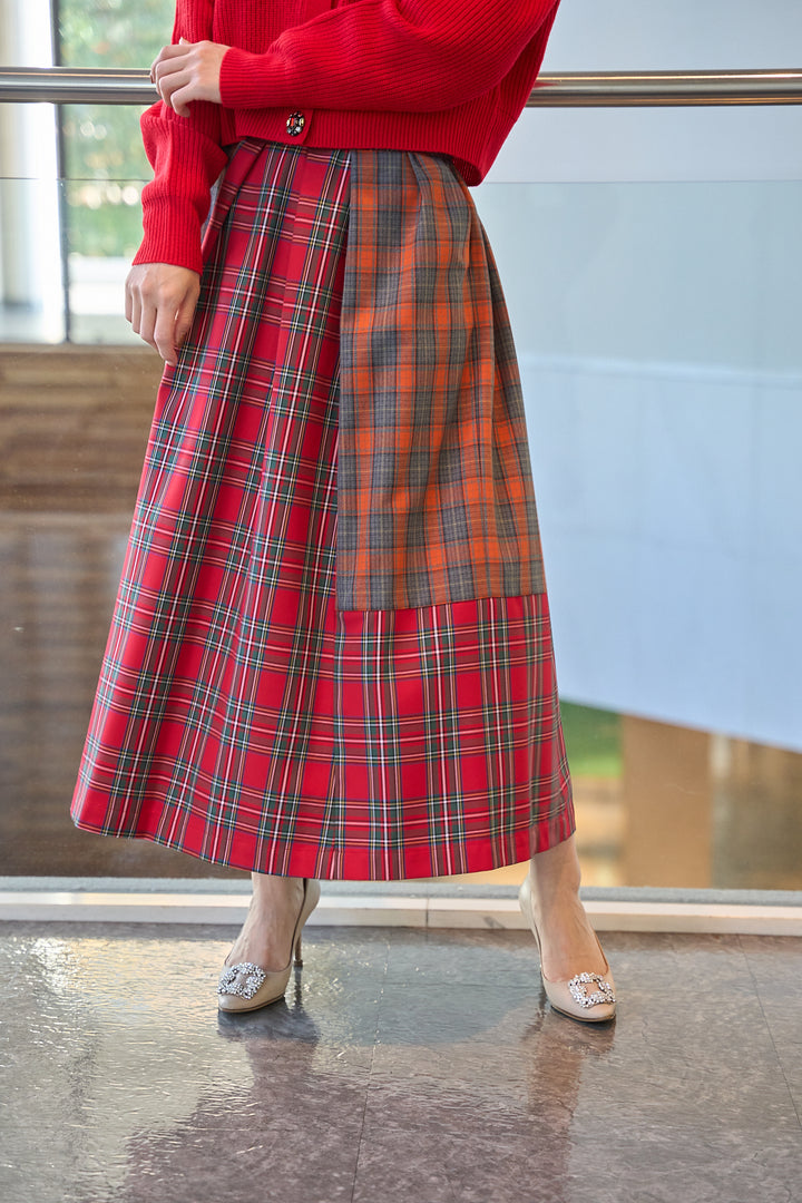 チェックスカート
