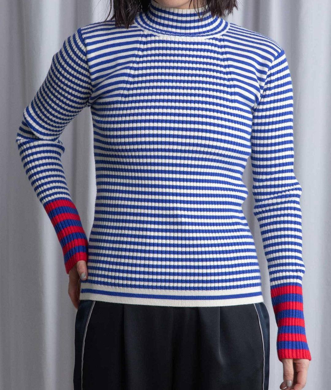 ボーダータートルニット