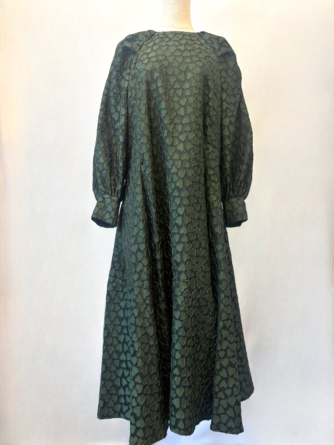 ハートジャガードロングワンピース