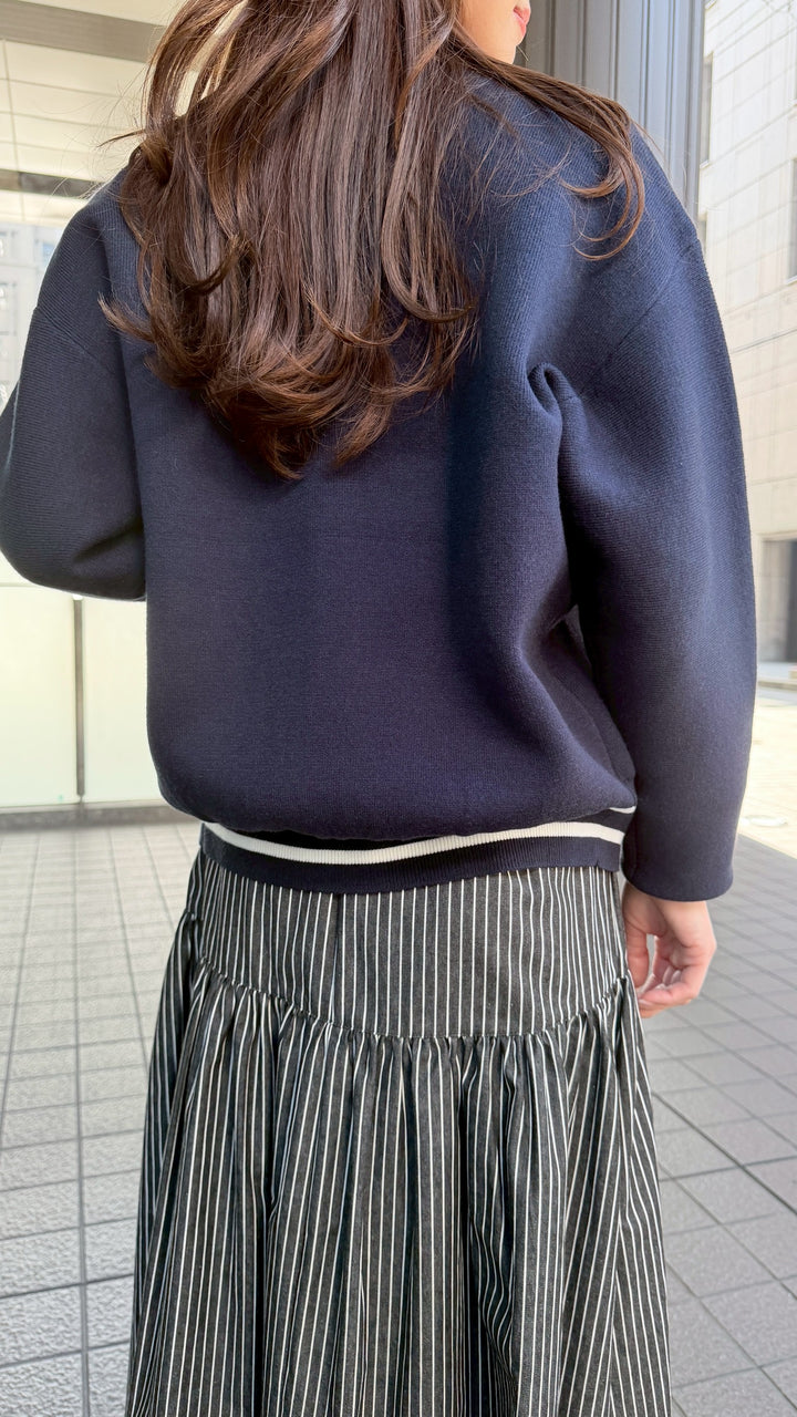 ニットロゴブルゾン