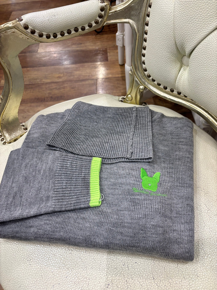 フレンチブル刺繍ニット