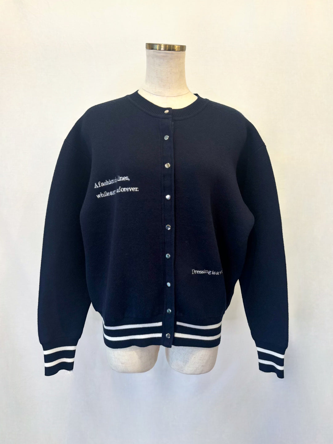 ニットロゴブルゾン