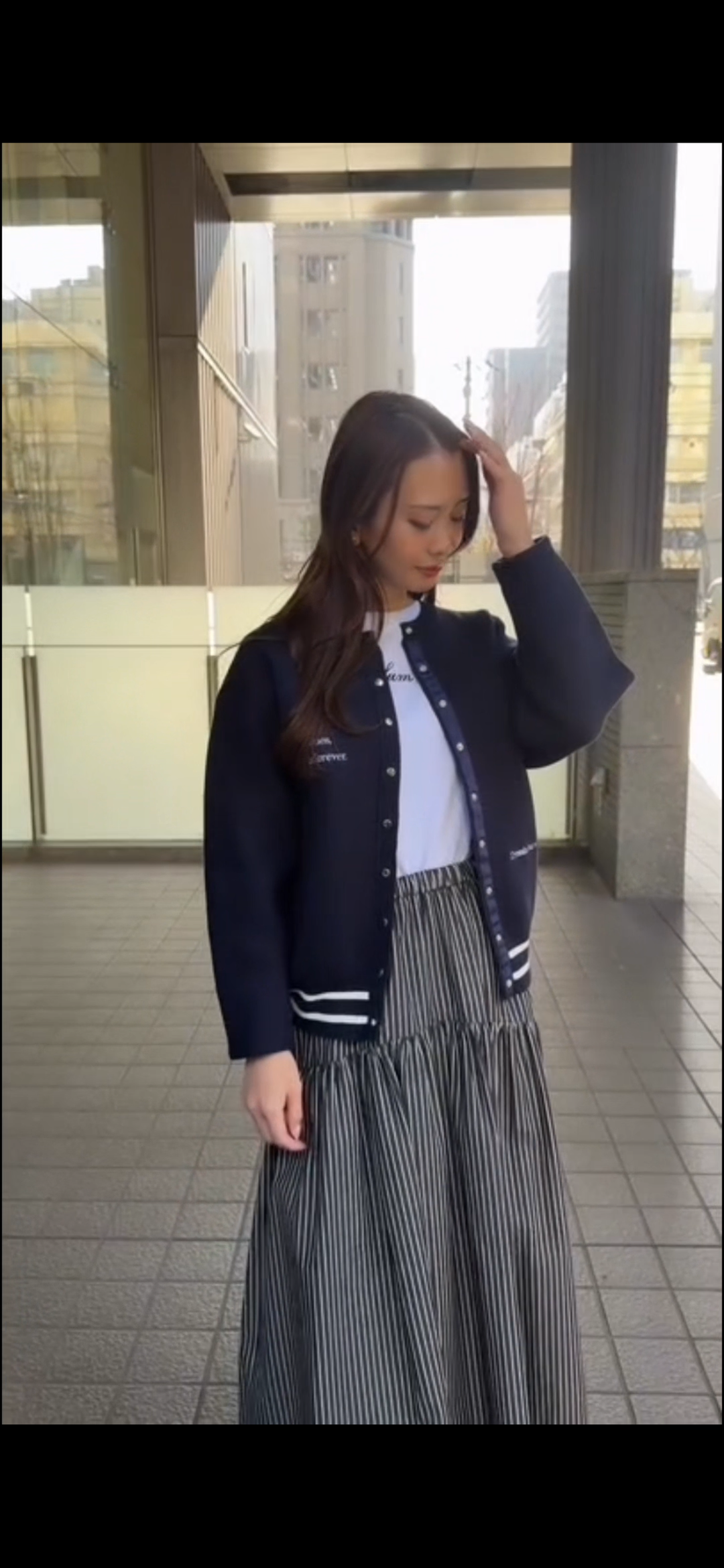 ニットロゴブルゾン