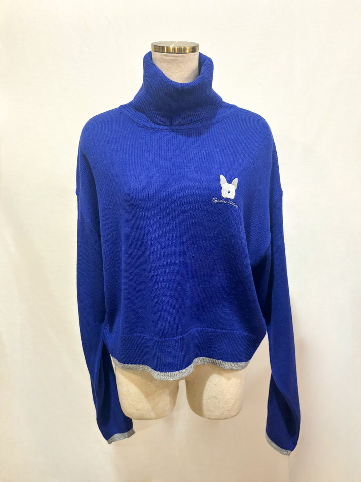 フレンチブル刺繍ニット