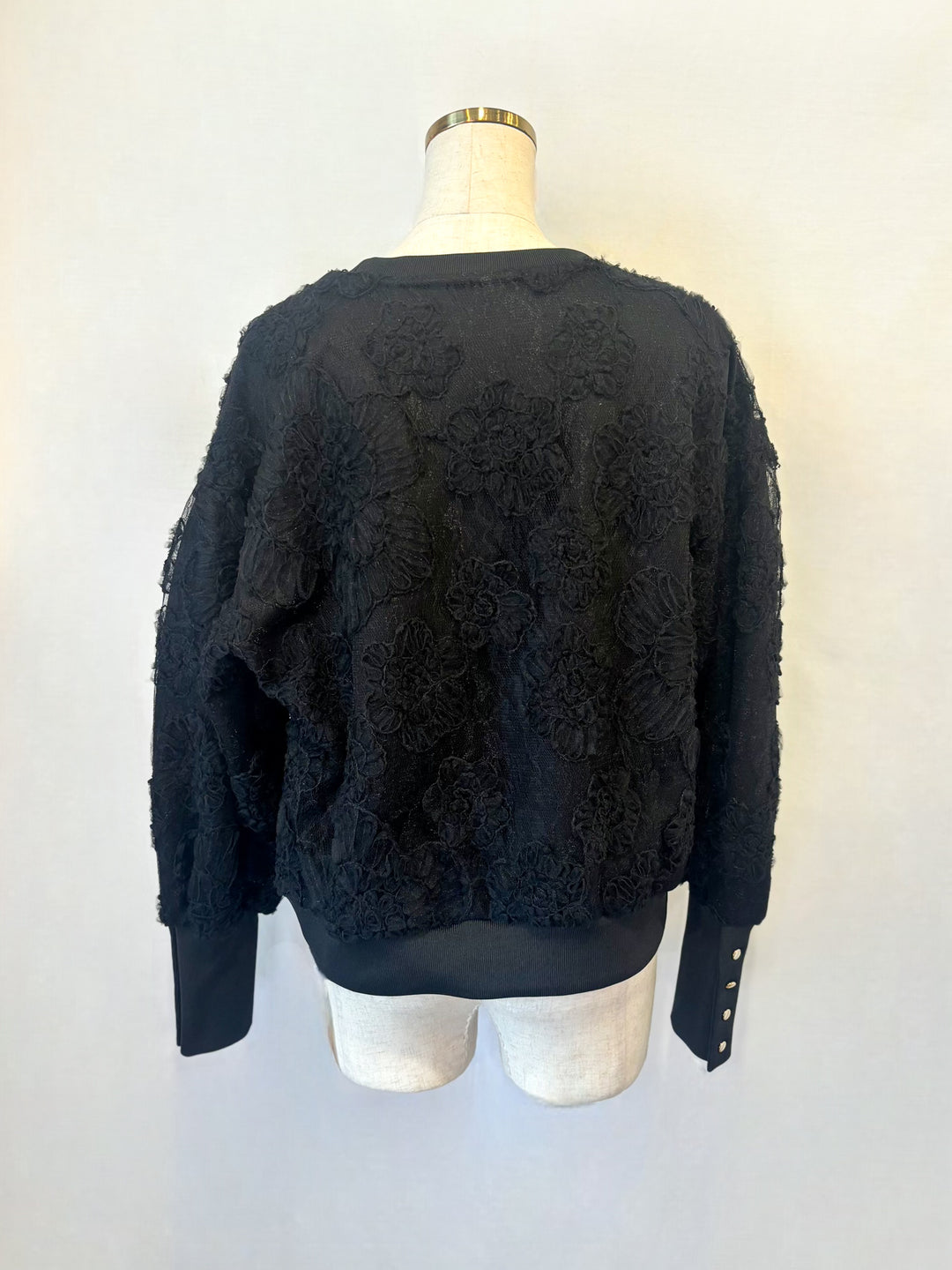 フラワージャガードチュールトップス