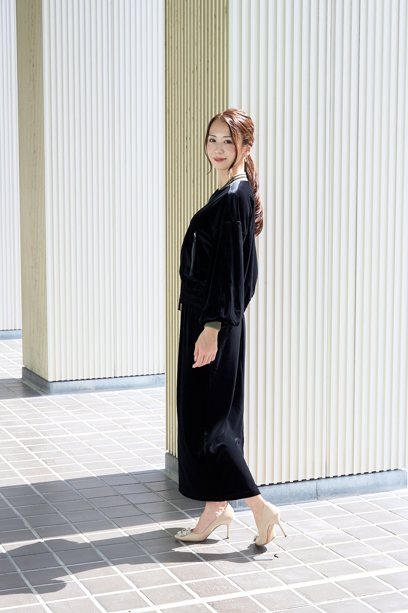 ドスディオサス　dosdiosas　2way ロングスカート 変形デザイン　黒 ドスディオサス dosdiosas 2way ロングスカート 変形デザイン 黒