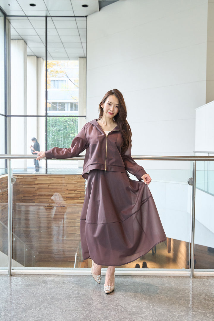 パール付きシアースカート