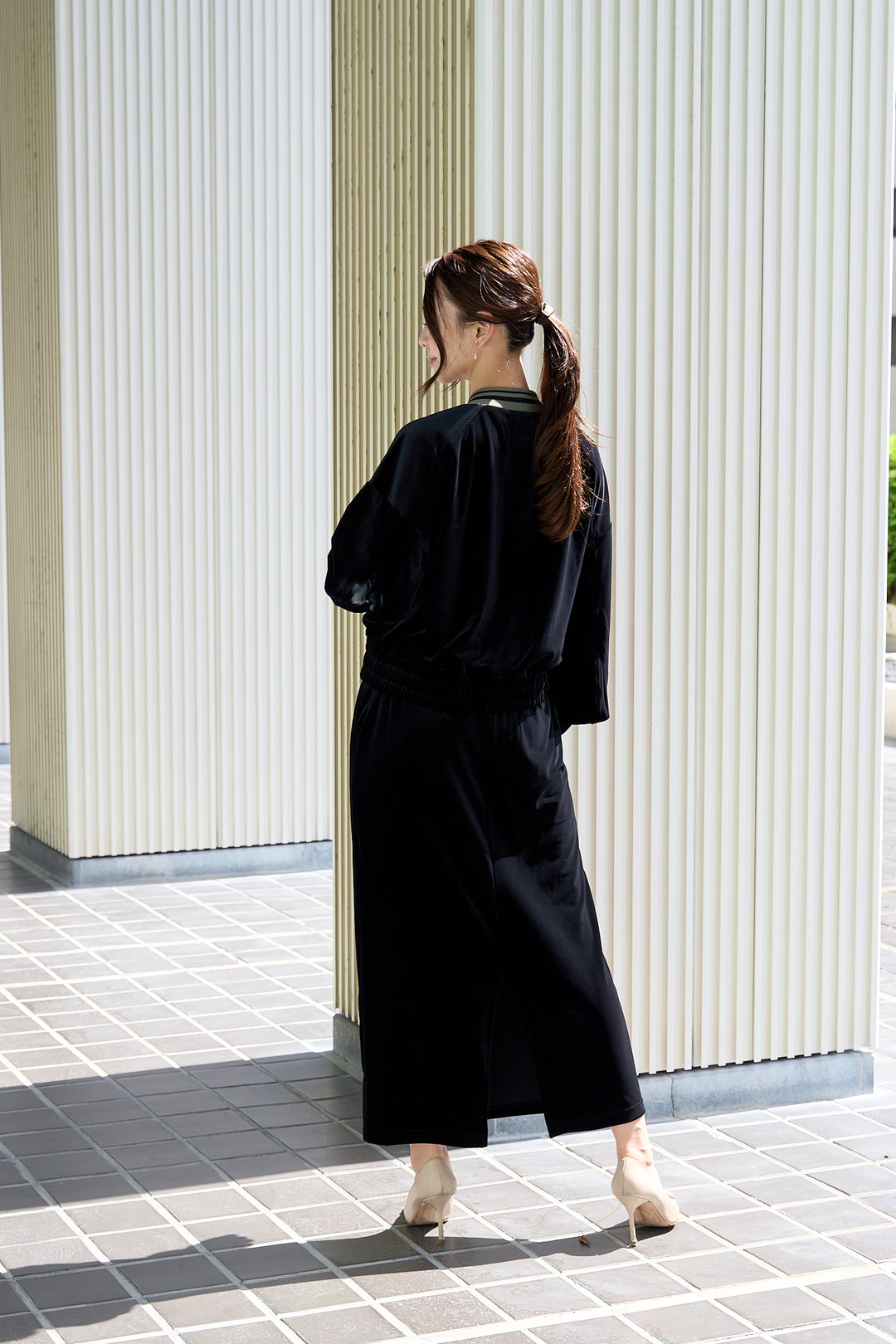 リュクスベロアダブルジップブルゾン