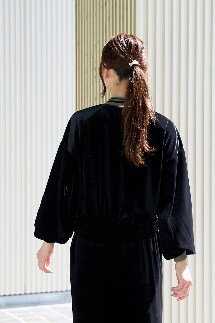 リュクスベロアダブルジップブルゾン