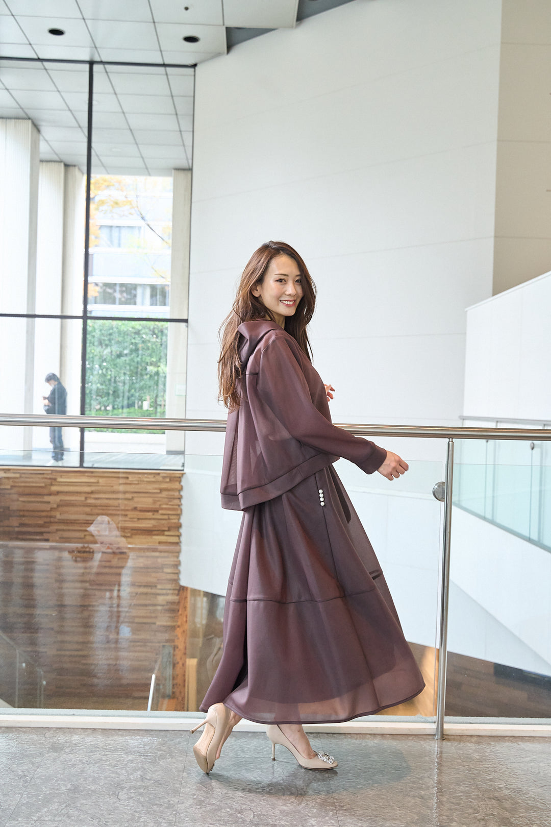 パール付き前ZIPシアーパーカー