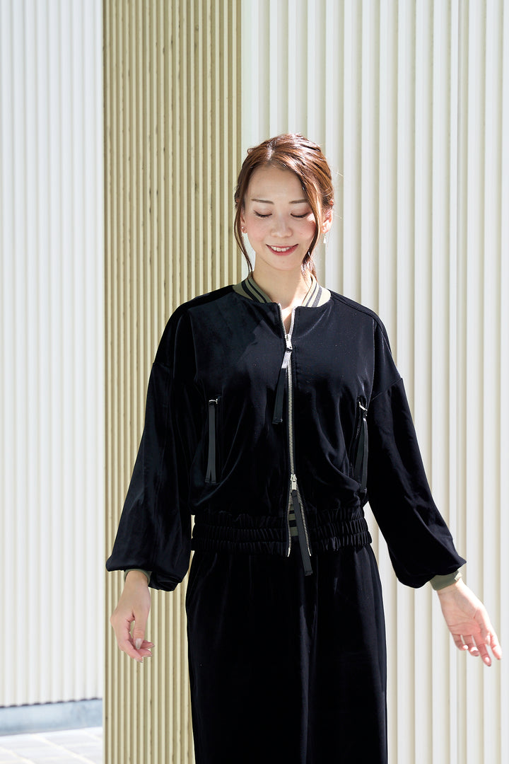 リュクスベロアダブルジップブルゾン