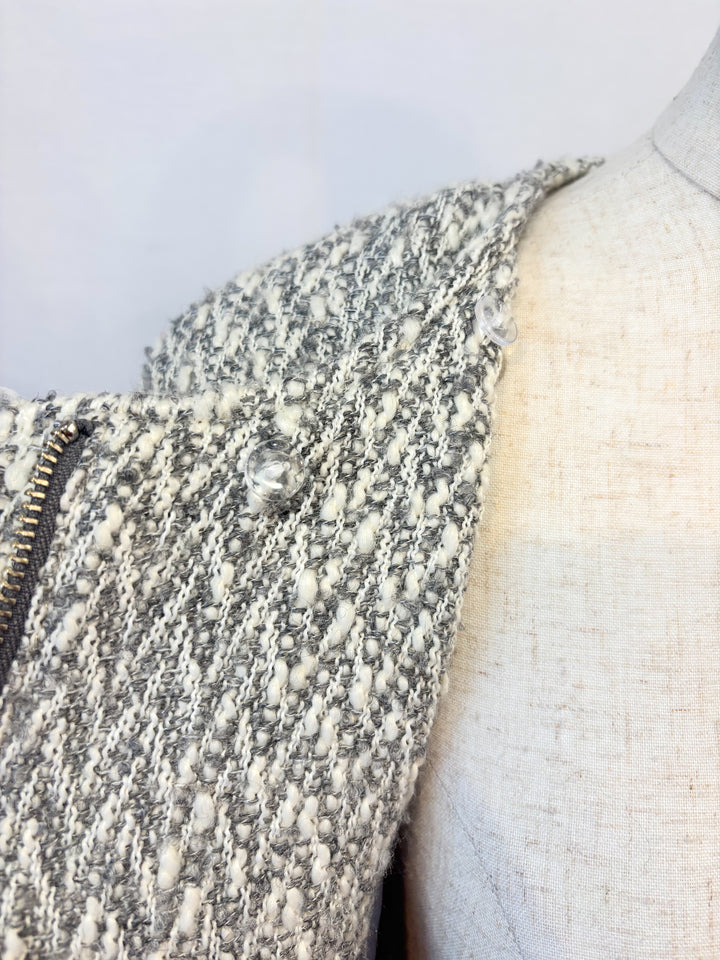 ノーカラーにもなる♩ツィードジャケットコート