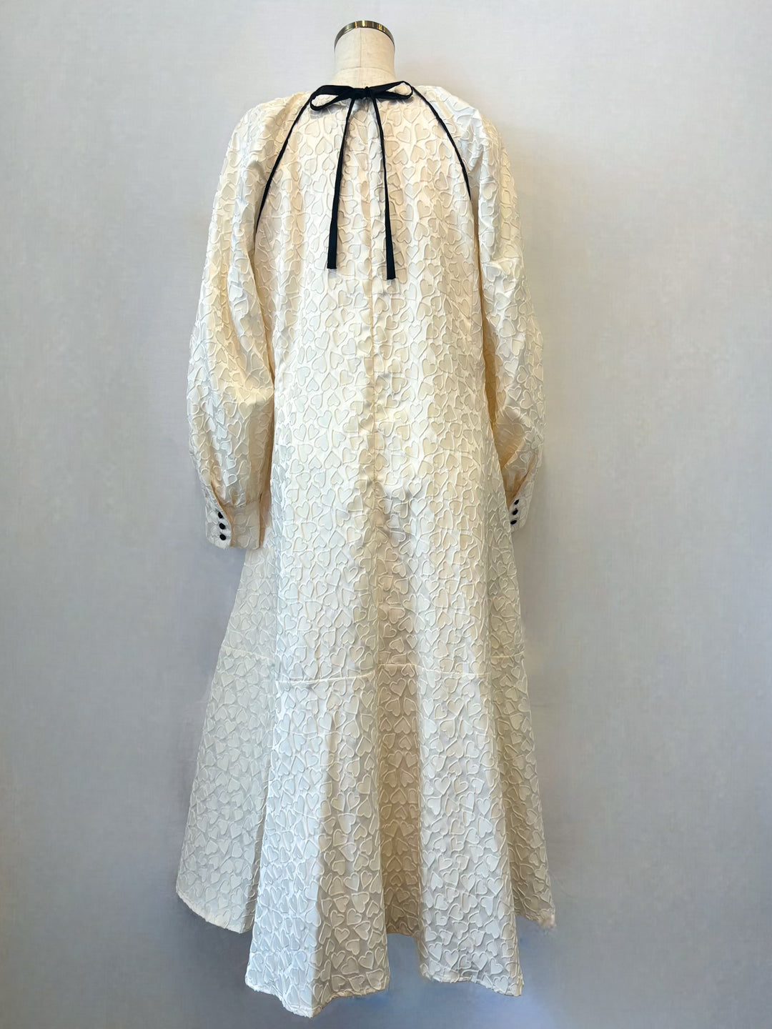 ハートジャガードロングワンピース