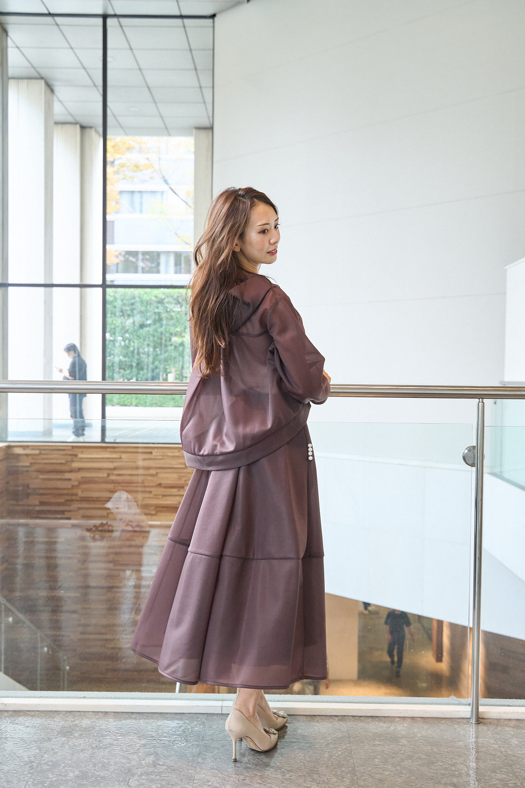 パール付きシアースカート