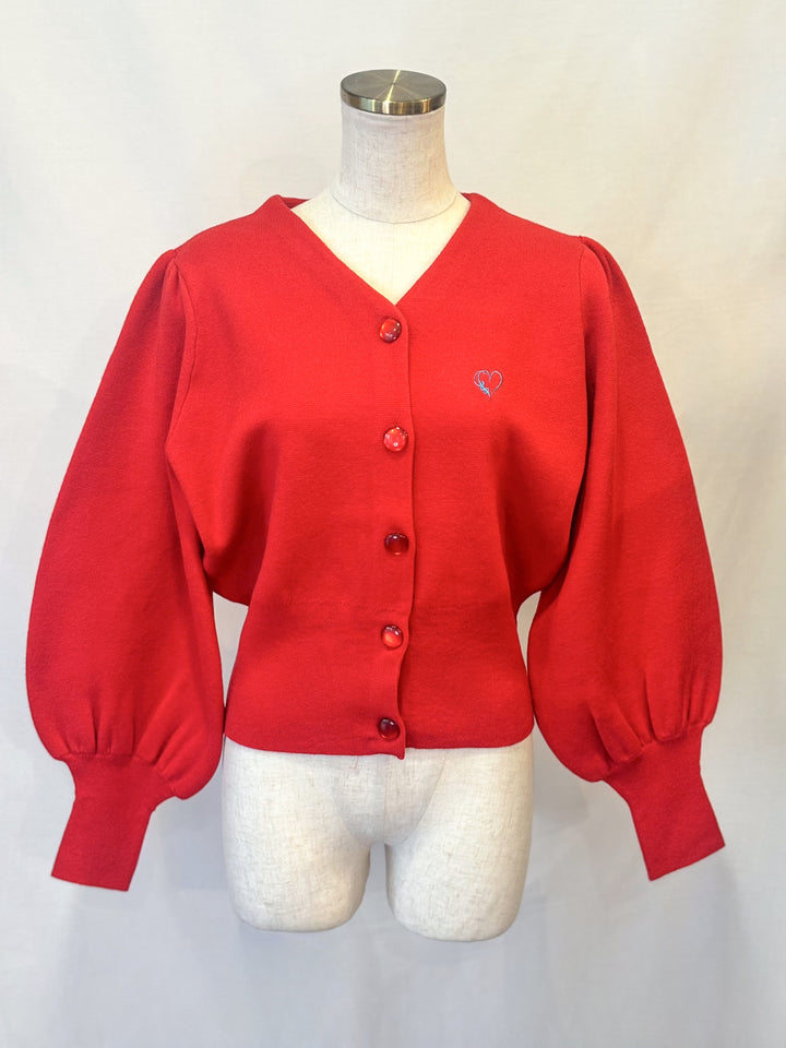 ハート刺繍カーディガン