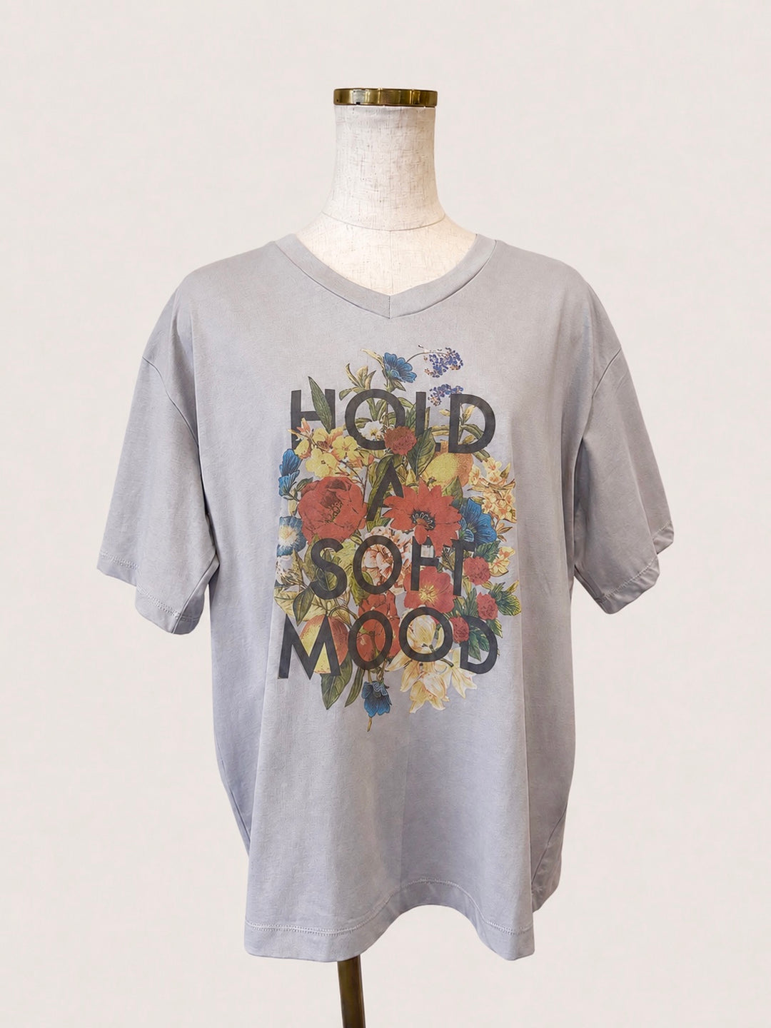 フラワープリントTシャツ