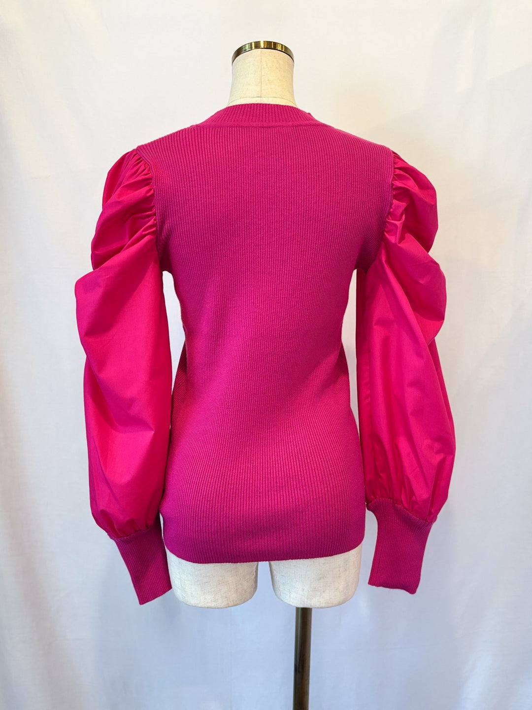 パワショル切替ニットトップス