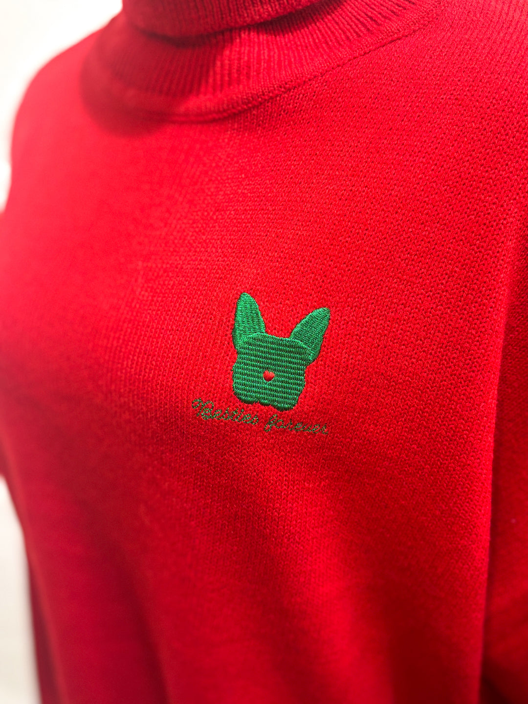 フレンチブル刺繍ニット