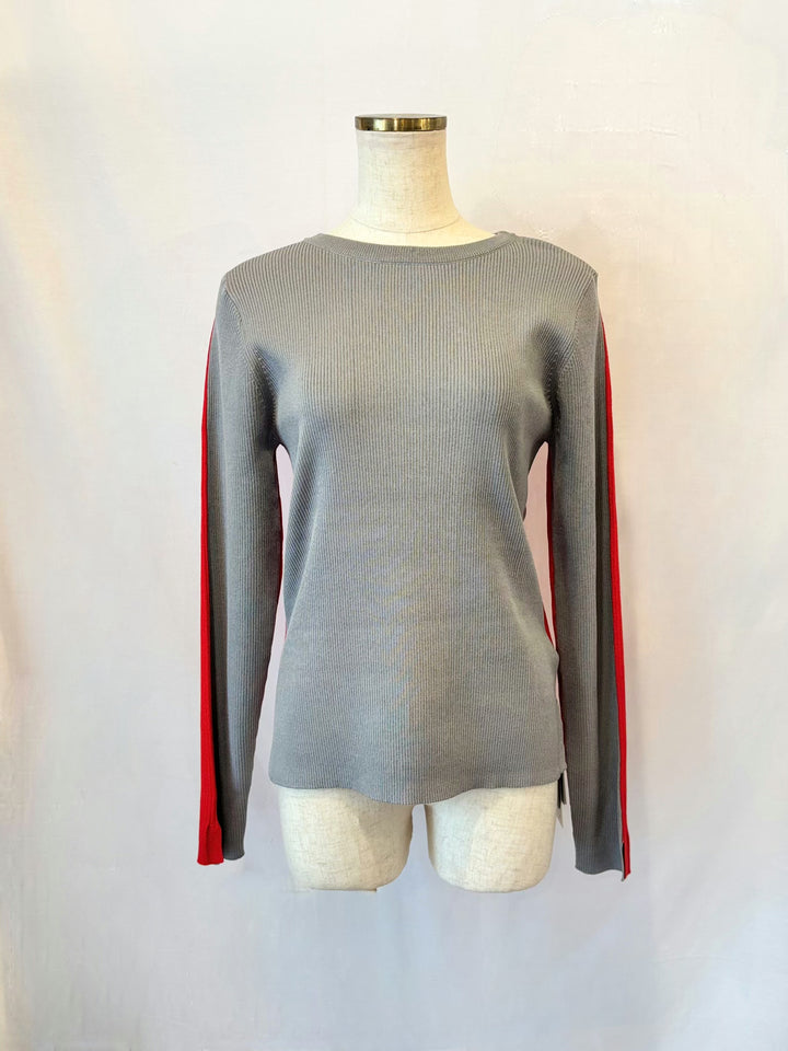 前後2WAY配色リブニット