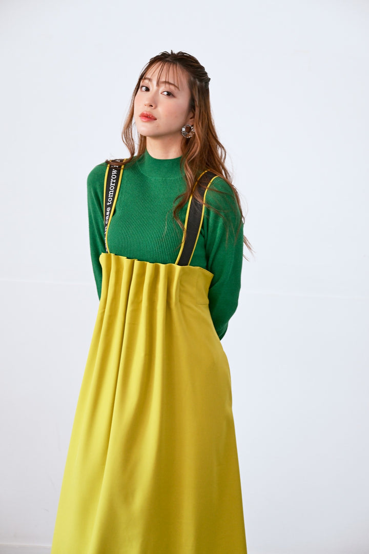 ロゴストラップジャンパースカート