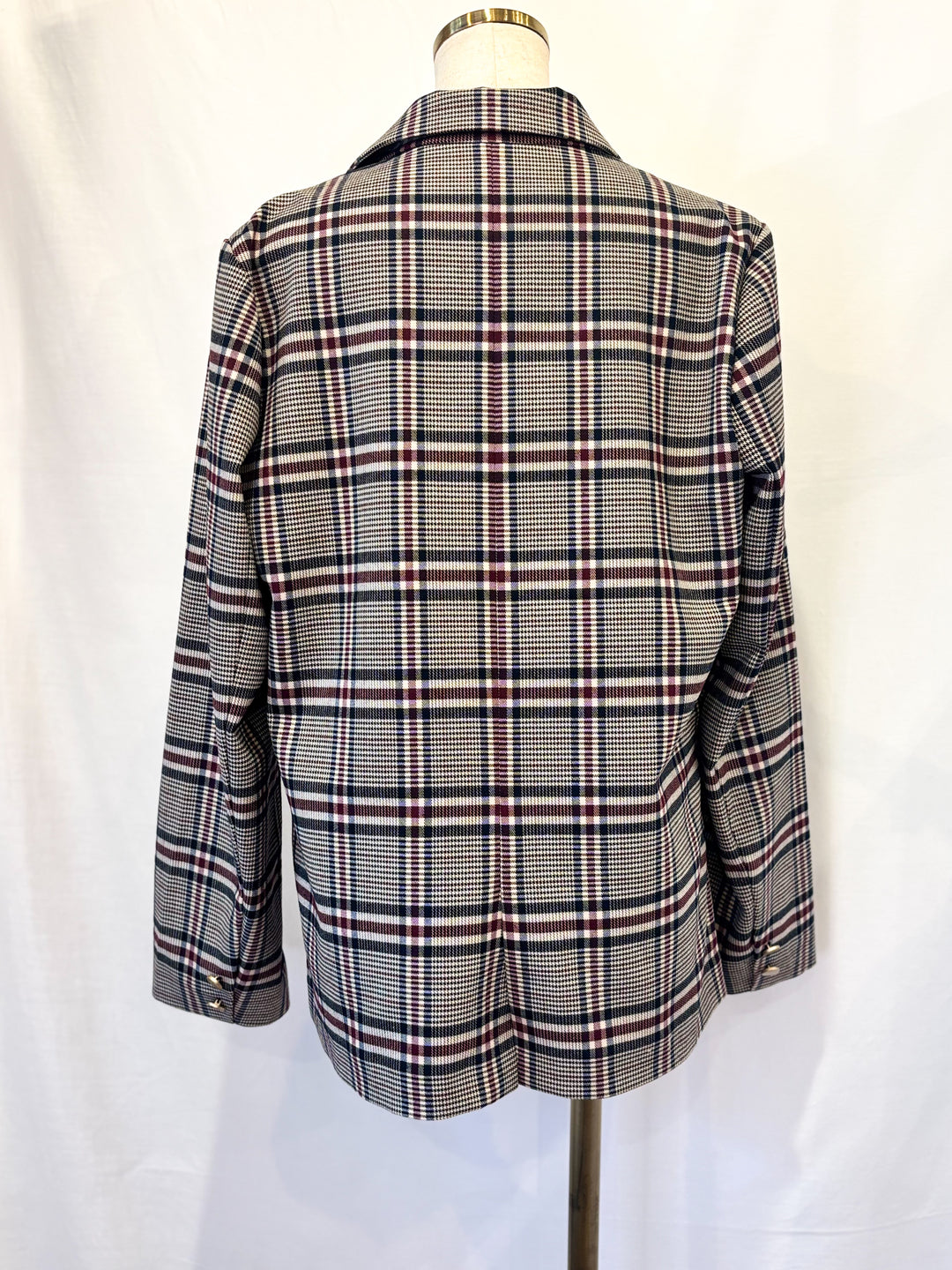 ラメ糸煌めくグレンチェックジャケット