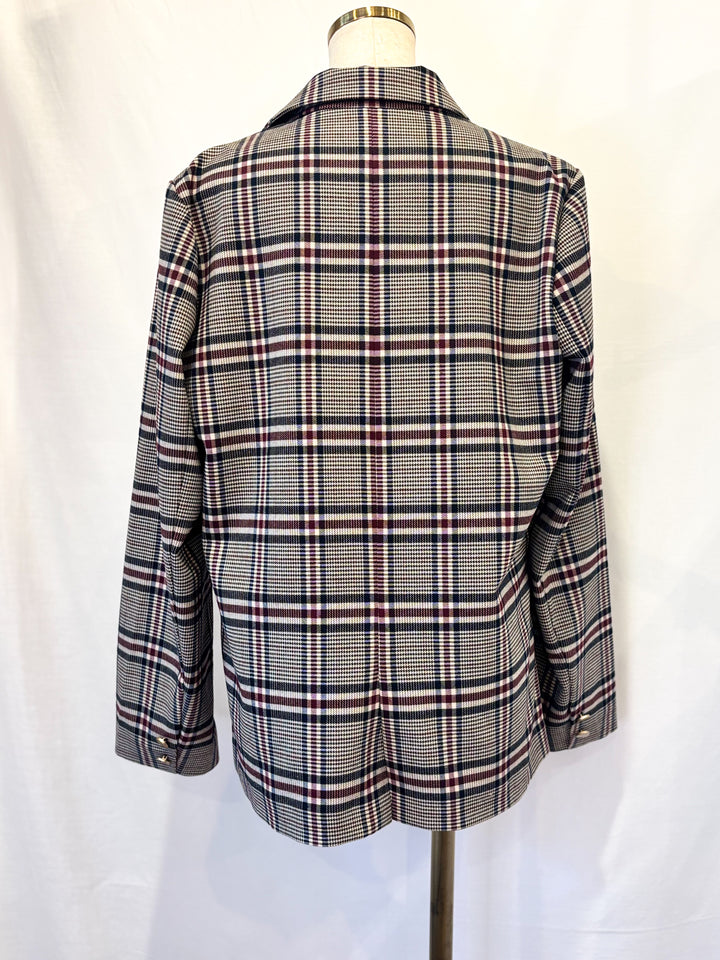 ラメ糸煌めくグレンチェックジャケット